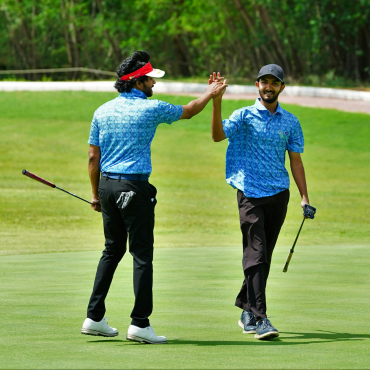 Stylish, breathable golf polo shirts made with moisture-wicking fabrics for comfort and performance on the course.