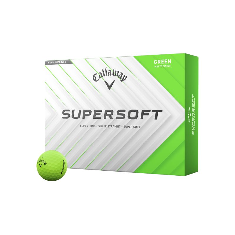 Supersoft Matte Colour golf balls – faster speed, soft feel, and spin, available at The Golf Company Kenya.