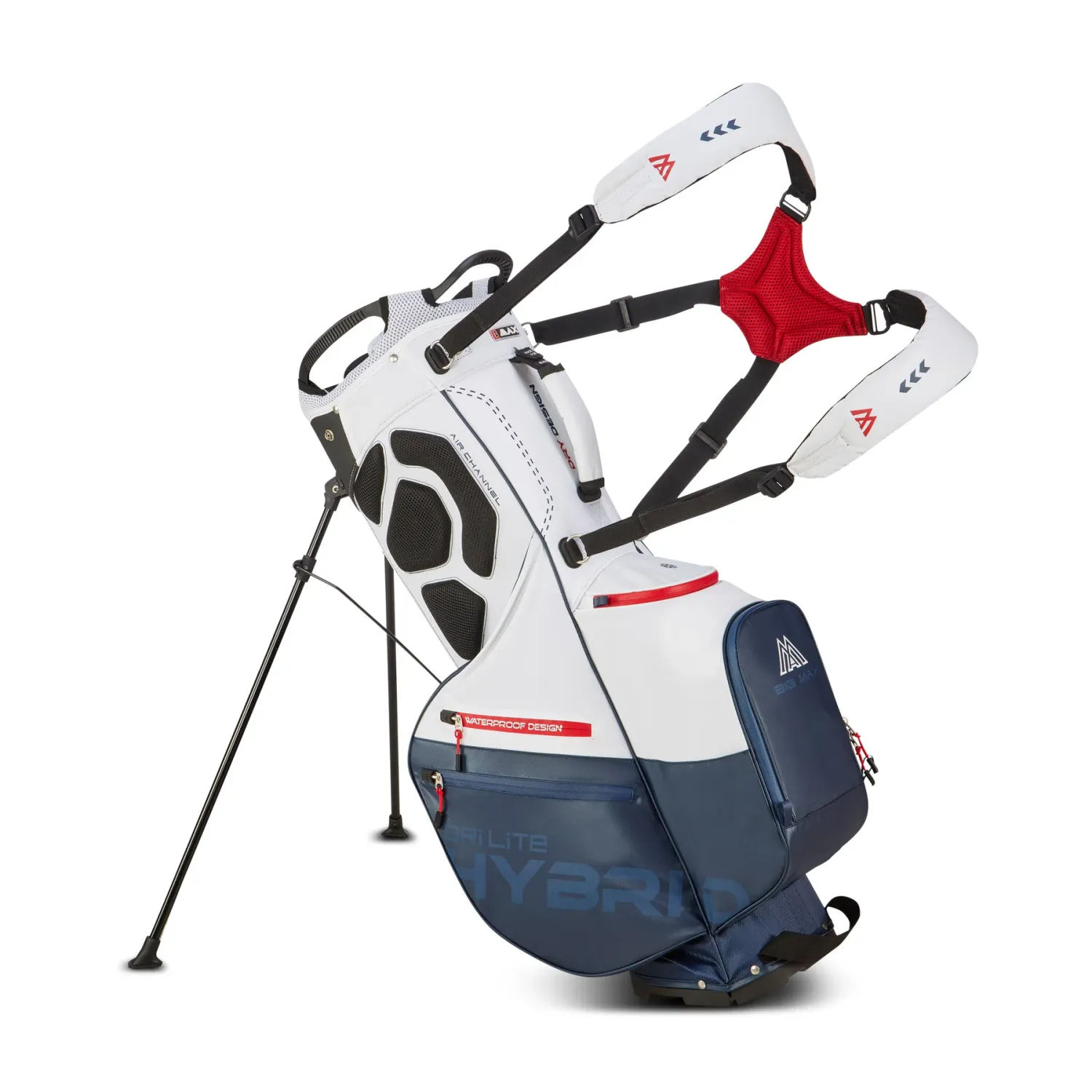 Big Max Stand Bag Dri Lite Hybrid Plus - White/Navy/Red