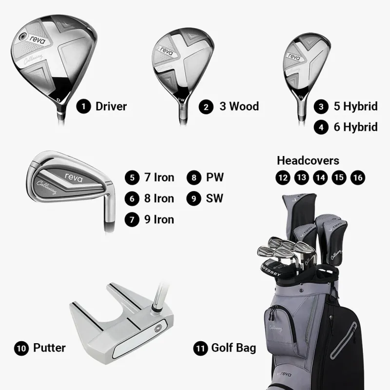 Callaway Set Reva 26 Cart - 11 pcs - Black