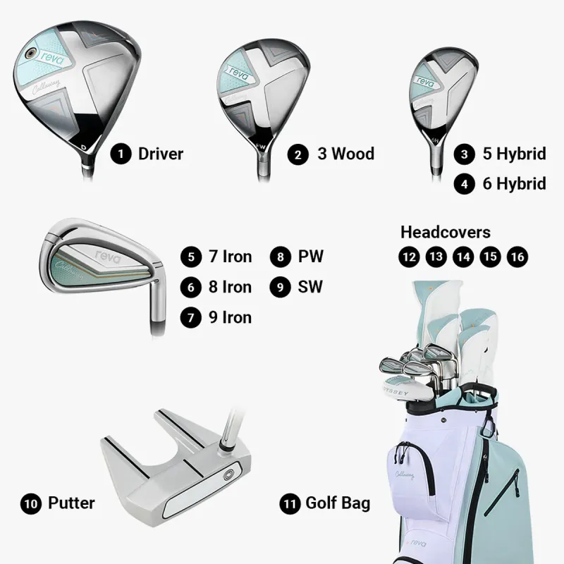 Callaway Set Reva 26 Cart - 11 pcs - Peach/Surf