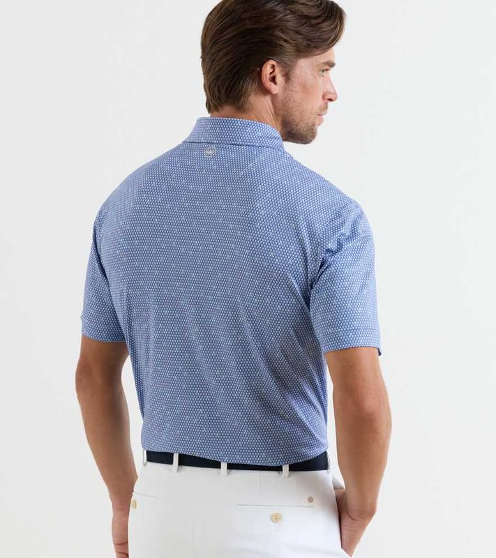Peter Millar Polo  Geo Skull Sean - White/Navy