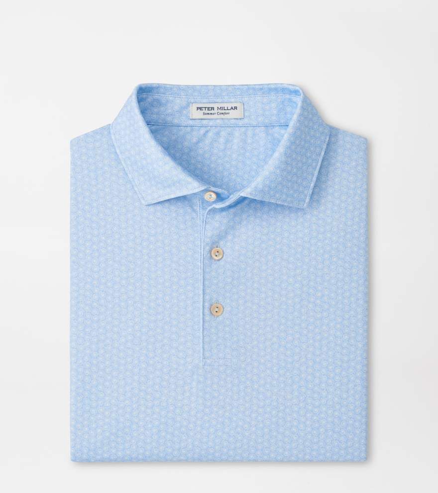 Peter Millar Polo  Nautilus Perf  - Stream Blue