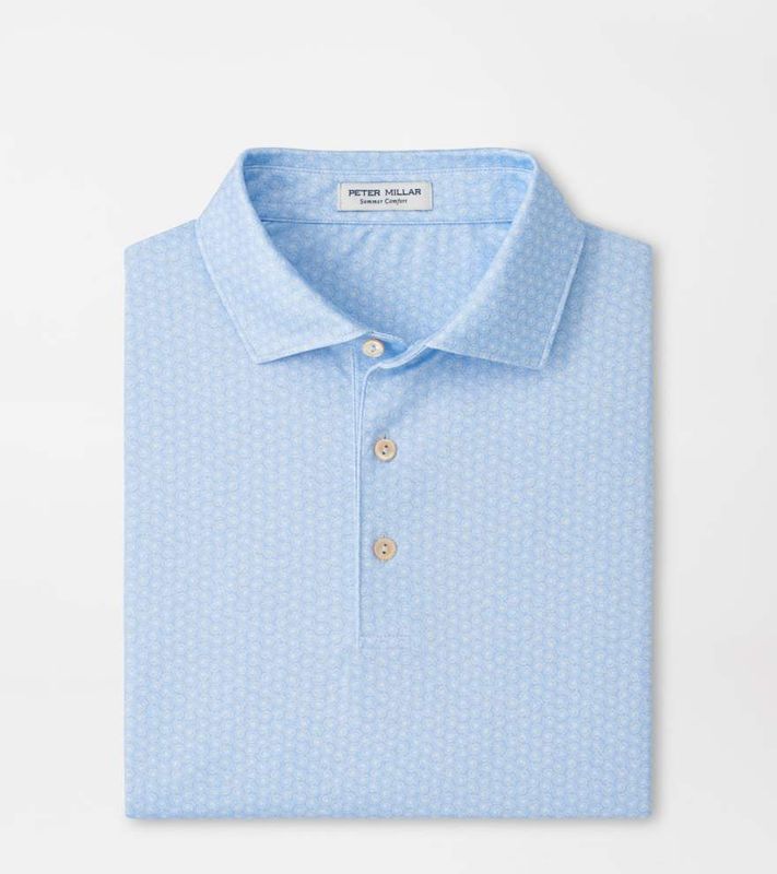 Peter Millar Polo  Nautilus Perf  - Stream Blue