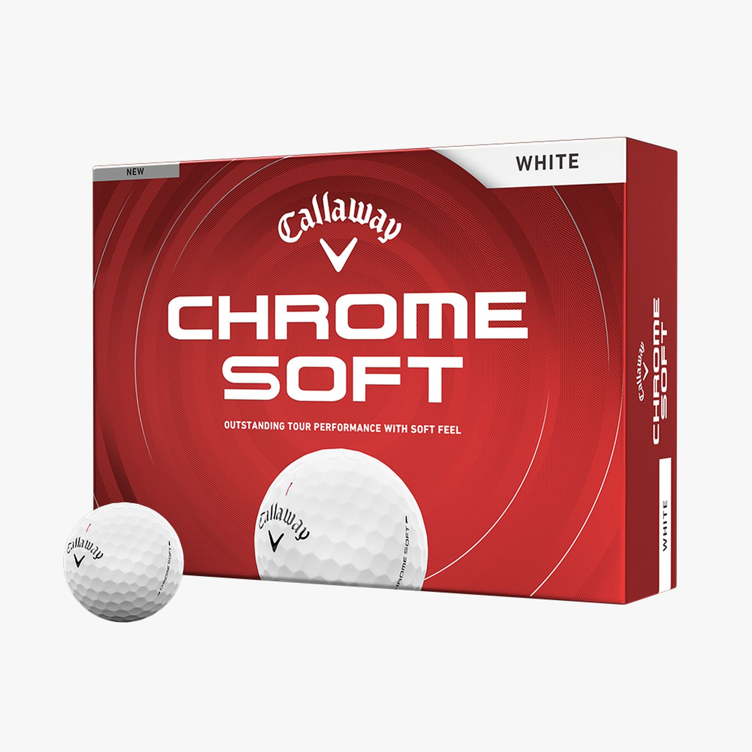 Callaway Balls Chrome Soft - 3 Balls Sleeve, Color: White