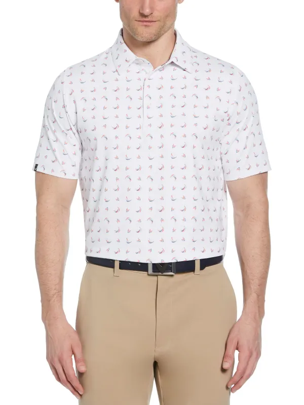 Callaway Polo Fashion Men Abstract Swing Chev - White