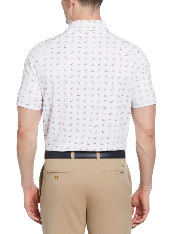 Callaway Polo Fashion Men Abstract Swing Chev - White