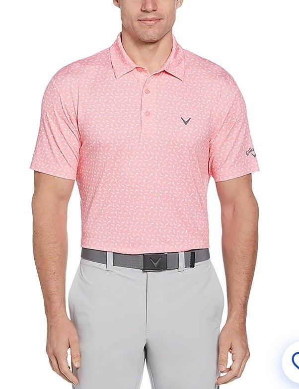Callaway Polo Fashion Men Dolphin Text - Pink