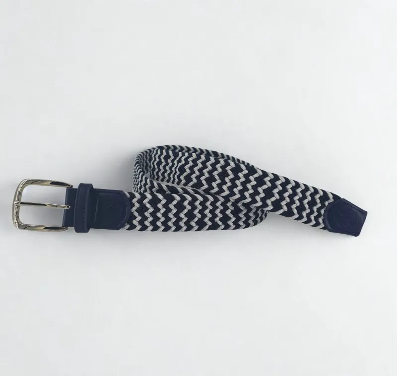 Ahead belt Woven Stretch Stripe - Navy/Wht -