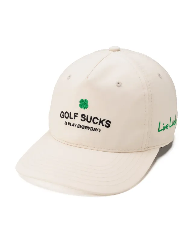Black Clover Cap - Golf Sucks - Ivory