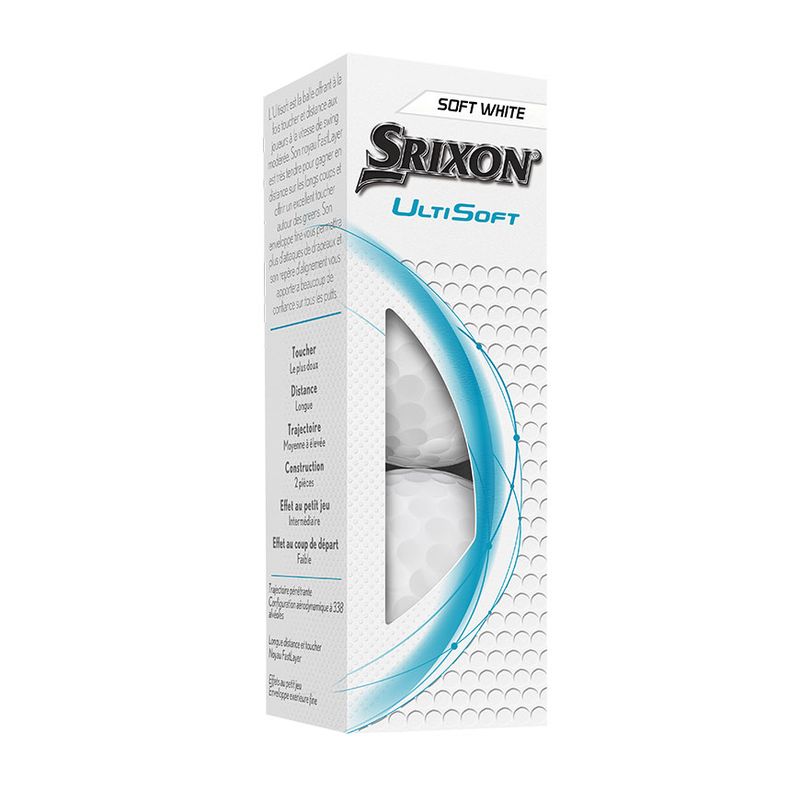 Srixon Balls Ultisoft- 3 balls Sleeve - White