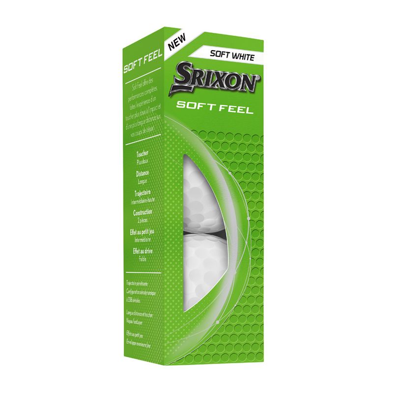 Srixon Balls Soft Feel - 3 balls Sleeve - White