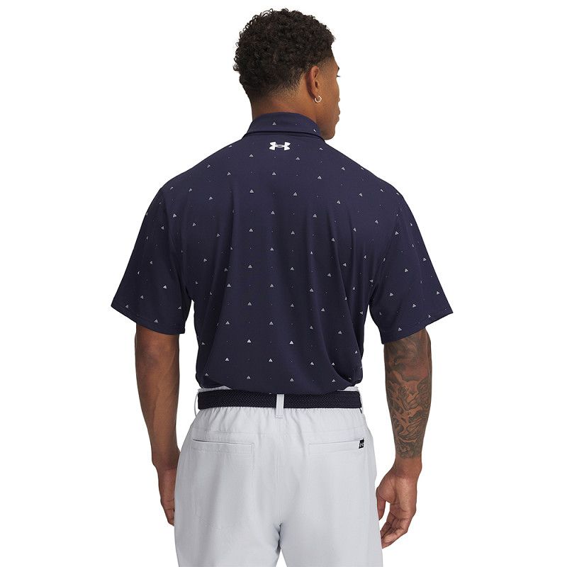Under Armour Polo Playoff 3.0 Printed - Mid Navy / White -