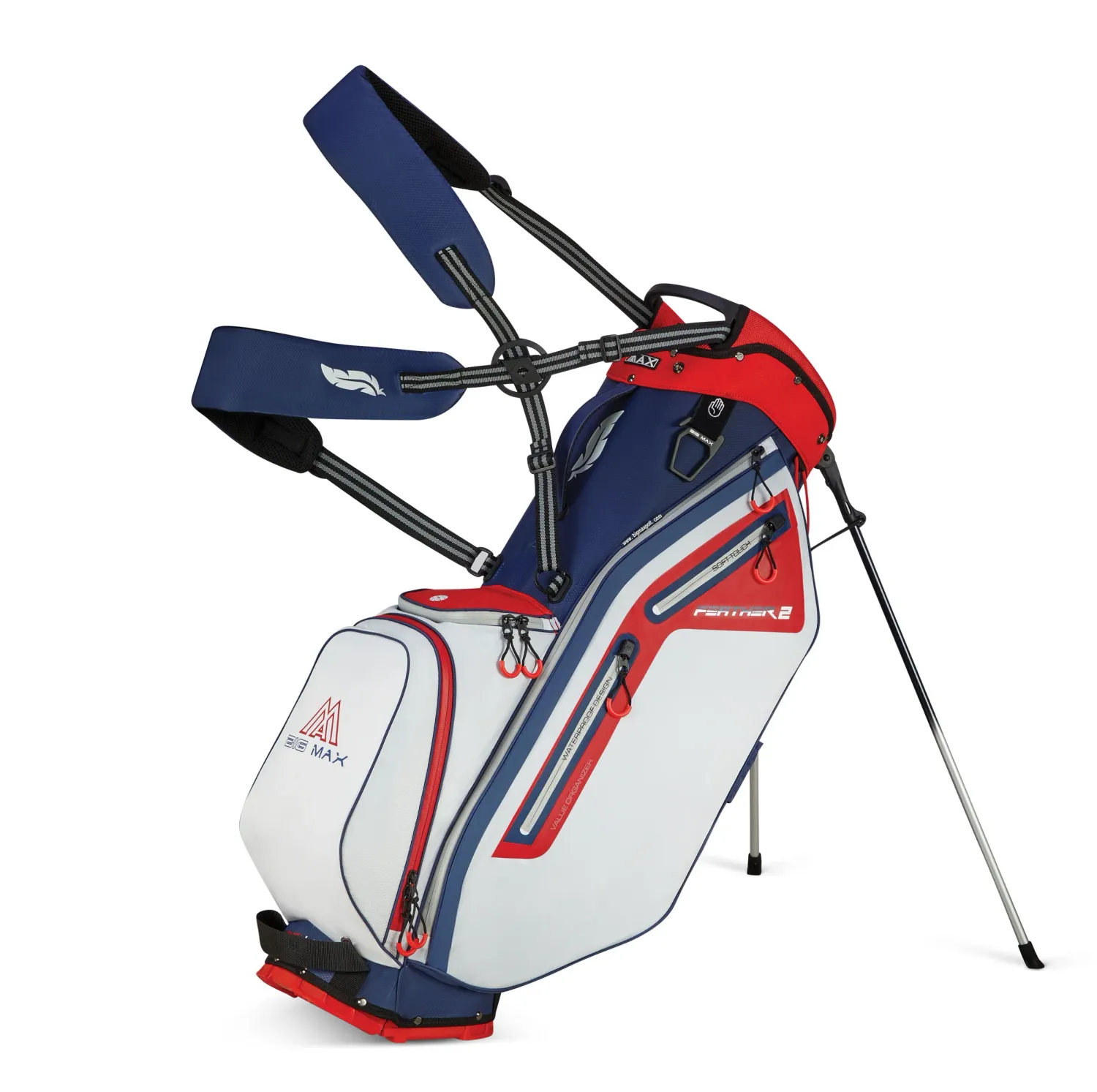 Big Max Stand Bag Dri Lite Feather 2 - White/Red/Blue