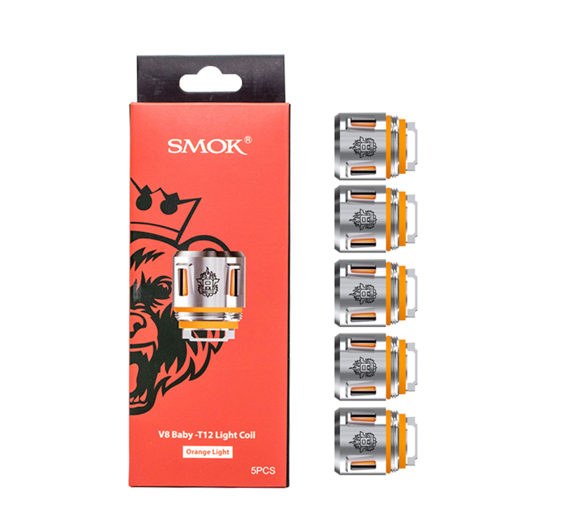 Smok V8 Baby T12 Light Coil (Yeşil Ledli) (5&#39;li Paket) %100 Orijinal