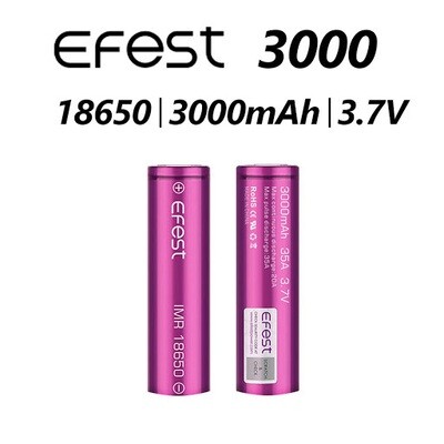EFEST IMR 18650 Pil 3000mah 35A (%100 Orijinal) EFEST IMR 18650 Pil 3000mah 35A (%100 Orijinal)