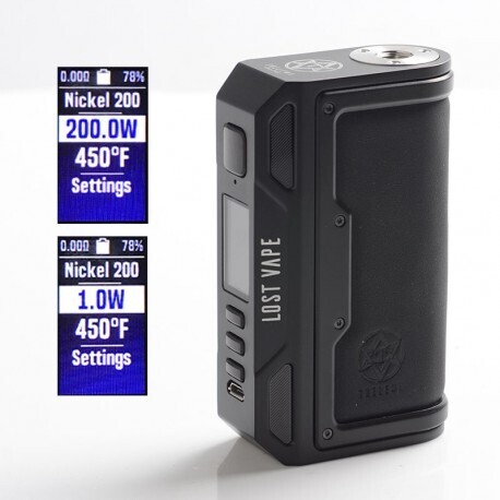 Lost Vape THELEMA Quest 200W Box Mod, Renk: Black Calf Leather