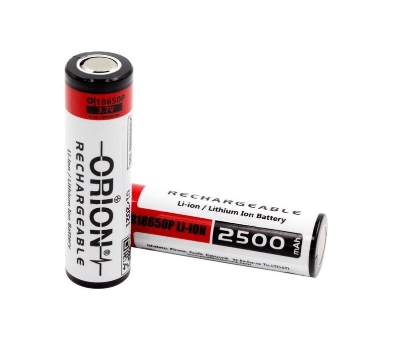 Orion 3.7V 18650 Pil 2500mah 25A 10C (%100 Orijinal) Orion 3.7V 18650 Pil 2500mah 25A 10C (%100 Orijinal)