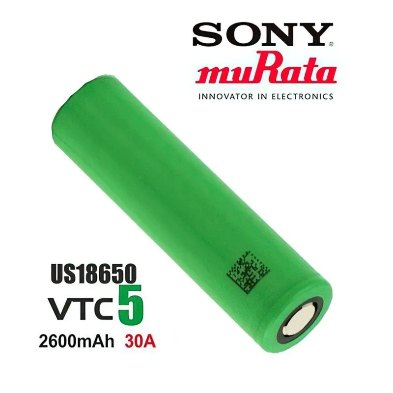 Sony VTC5 18650 3.7V 2600mAh 30A Li-ion Şarj Edilebilir Pil (%100 Orijinal) Sony VTC5 18650 3.7V 2600mAh 30A Li-ion Şarj Edilebilir Pil (%100 Orijinal)