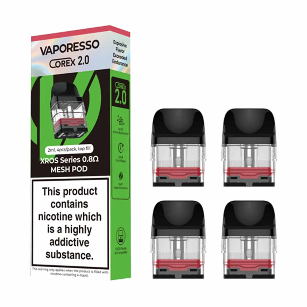 Vaporesso XROS 0.8 ohm Mesh/COREX 2.0 Mesh 4&#39;lü Paket (%100 Orijinal)