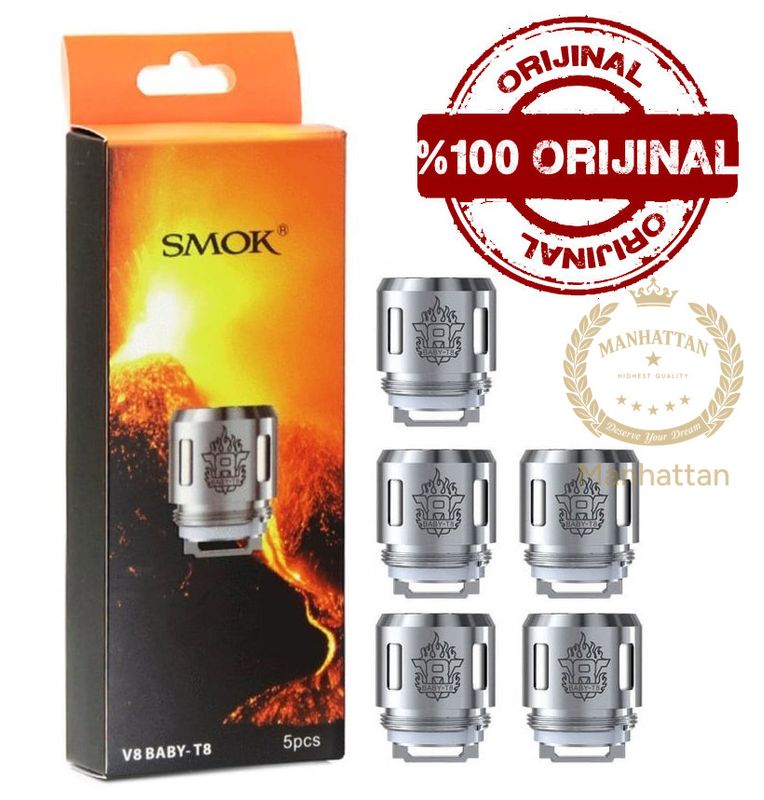 Smok V8 Baby T8 Coil (5'li Paket) %100 Orijinal