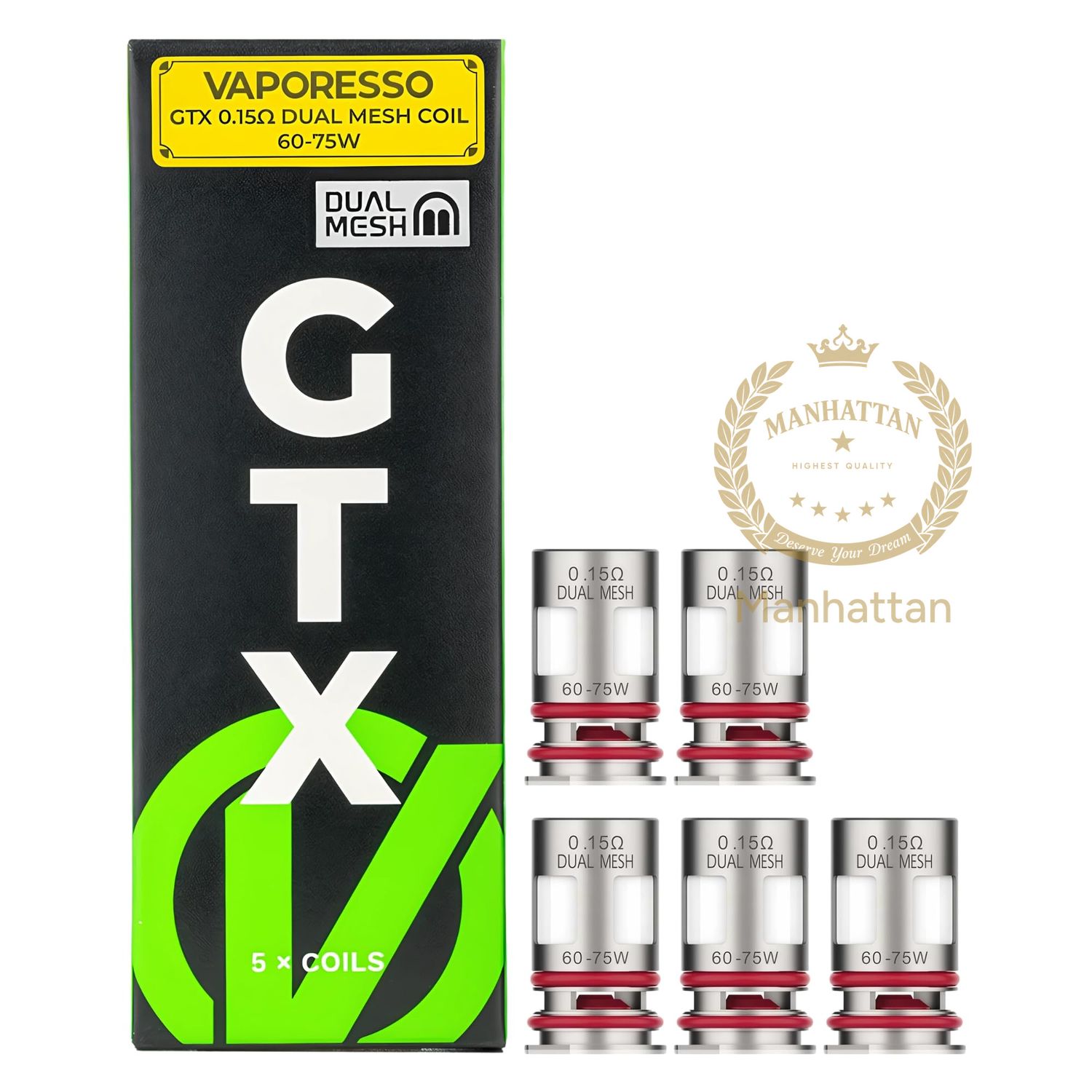 Vaporesso GTX Coil (%100 Orijinal), Coil: GTX 0.15 ohm Dual Mesh