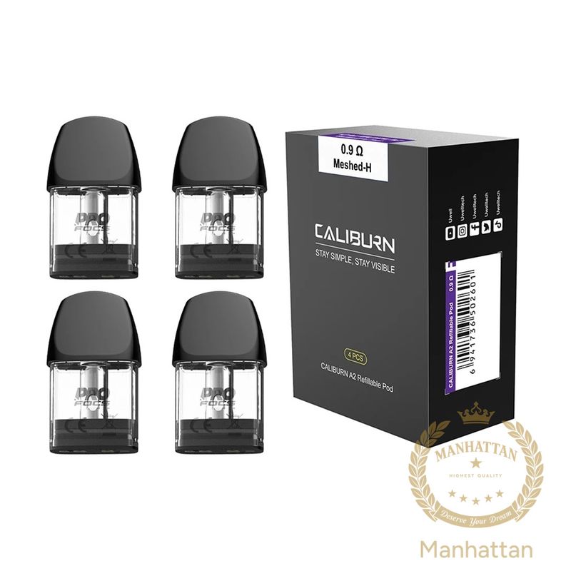 Uwell Caliburn A2 0.9/1.2ohm Kartuş (4'lü Paket) %100 Orijinal Uwell Caliburn A2 0.9/1.2ohm Kartuş (4'lü Paket) %100 Orijinal