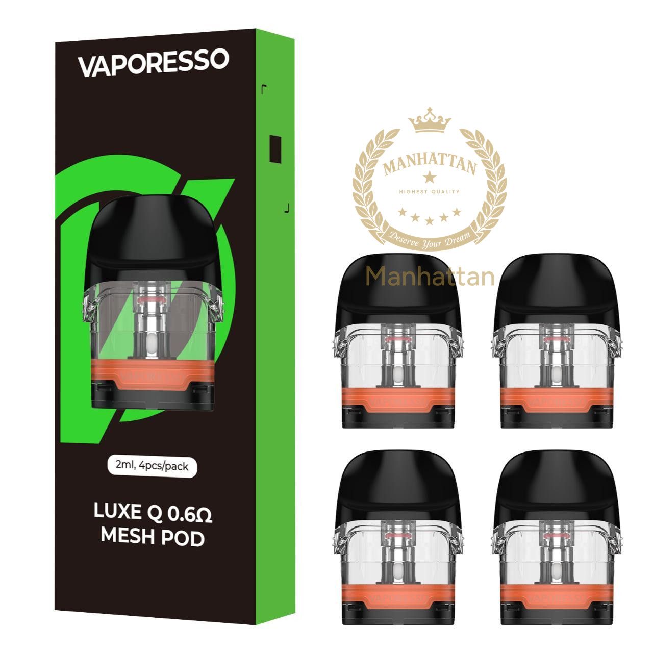 Vaporesso LUXE Q Kartuş 0.6ohm/0.8ohm/1.0ohm (4'lü) (%100 Orijinal)