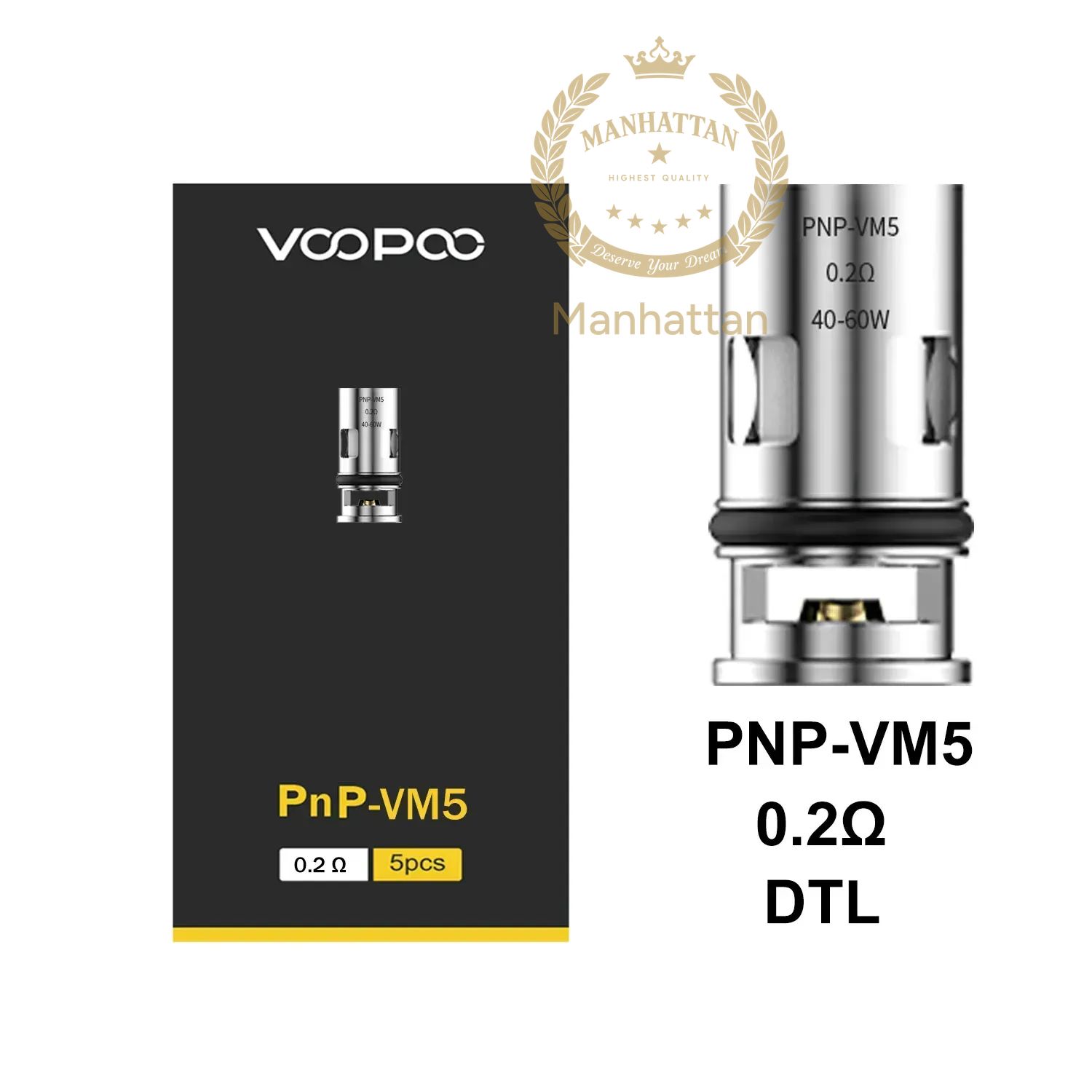 VOOPOO PNP 0.2 ohm VM5 Coil (5'li) (%100 Orijinal)