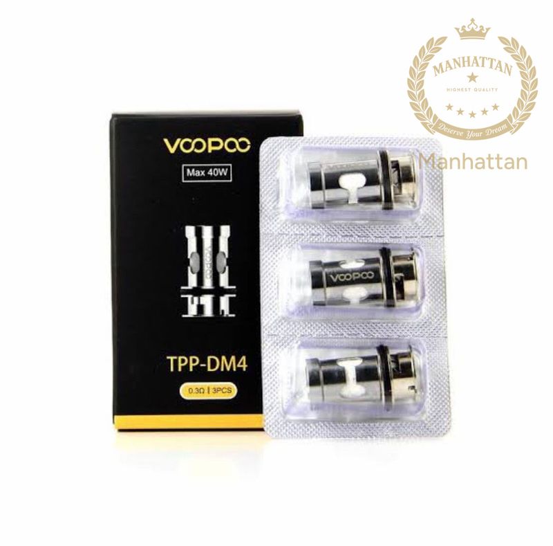 VOOPOO TPP DM4 0.3 Ohm Coil (3'lü) (%100 Orijinal) VOOPOO TPP DM4 0.3 Ohm Coil (3'lü) (%100 Orijinal)