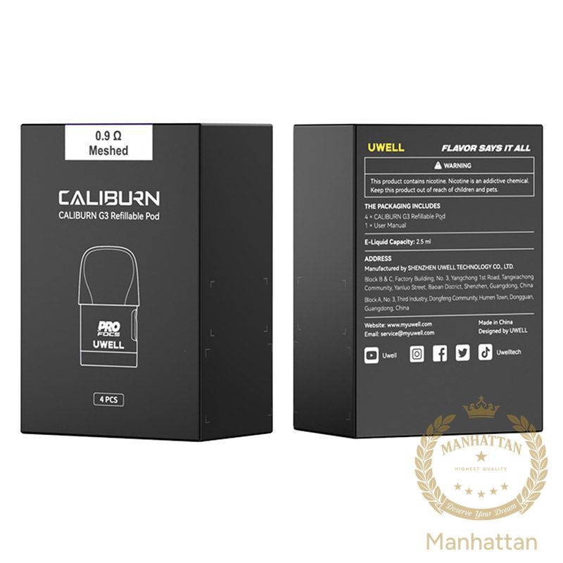 Uwell Caliburn G3 / GPP Kartuş/Coil 4'lü Paket (0.4ohm / 0.6ohm / 0.9ohm / 1.2ohm) %100 Orijinal