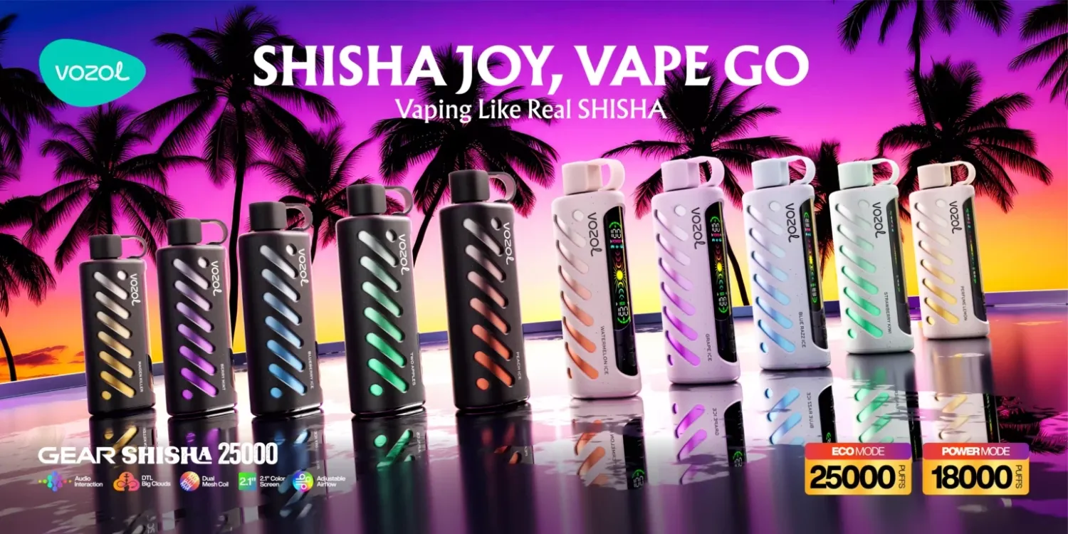 Vozol Gear Shisha 25000 Puff  Tm Aromalar, zellikler ve Fiyat