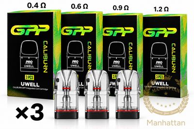 Uwell Caliburn GPP Kartuş/Coil 3'lü Paket – G3/G4/G5 Uyumlu (0.4ohm / 0.6ohm / 0.9ohm / 1.2ohm) %100 Orijinal