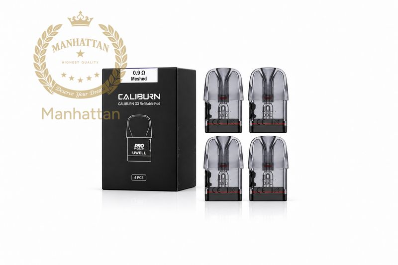 Uwell Caliburn G3 / GPP 0.9 ohm Kartuş/Coil 4'lü Paket %100 Orijinal