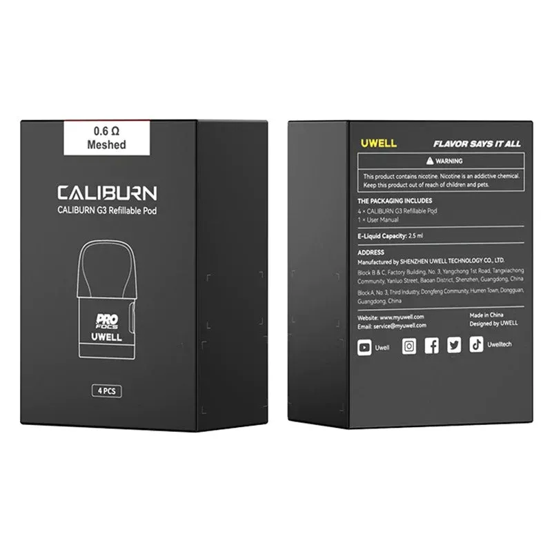 Uwell Caliburn G3 Yedek Kartuş 1.2 ohm Coil %100 Orijinal
