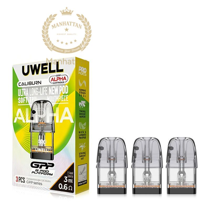 Uwell Caliburn GPP Alpha Kartuş/Coil (0.4ohm / 0.6ohm / 0.9ohm / 1.2ohm) %100 Orijinal