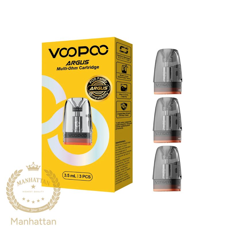 VOOPOO Argus Multi-Ohm Kartuş 0.4/0.7/1.0 Ohm (3'lü Paket) (%100 Orijinal) VOOPOO Argus Multi-Ohm Kartuş 0.4/0.7/1.0 Ohm (3'lü Paket) (%100 Orijinal)