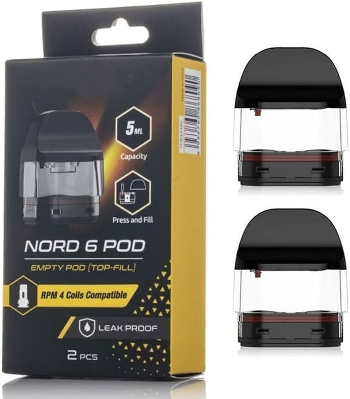 SMOK Nord 6 Boş Kartuş 5ml RPM 4 Uyumlu (2'li Paket) (%100 Orijinal)