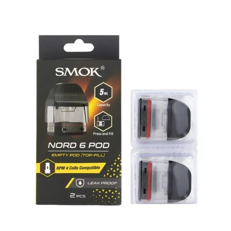 SMOK Nord 6 Boş Kartuş 5ml RPM 4 Uyumlu (2'li Paket) (%100 Orijinal)