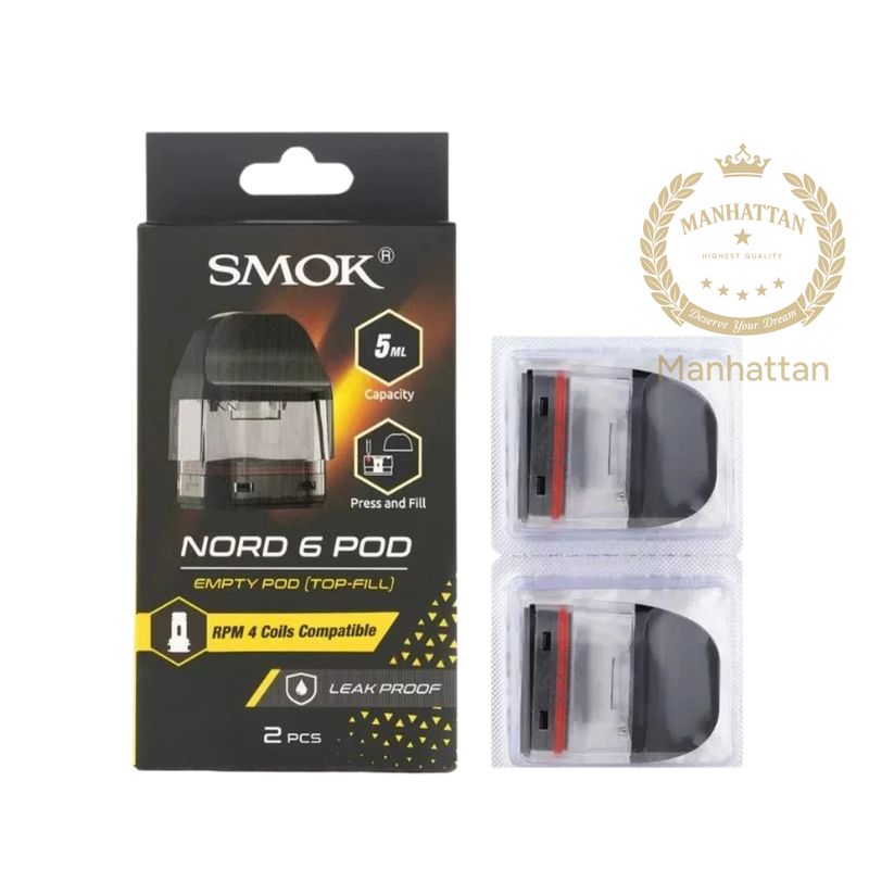 SMOK Nord 6 Boş Kartuş 5ml RPM 4 Uyumlu (2'li Paket) (%100 Orijinal) SMOK Nord 6 Boş Kartuş 5ml RPM 4 Uyumlu (2'li Paket) (%100 Orijinal)