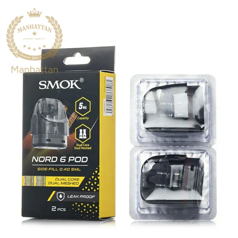 SMOK Nord 6 Dual Mesh Kartuş (0.15ohm / 0.4ohm / 0.6ohm) 5ml (2'li Paket) (%100 Orijinal)