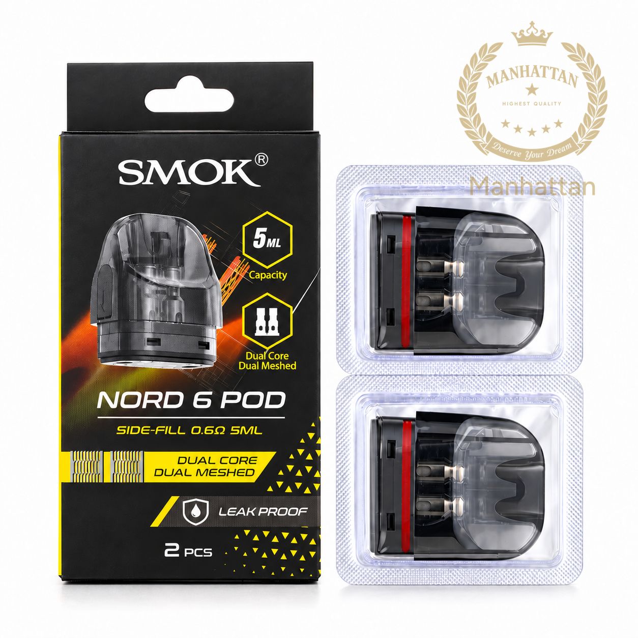 SMOK Nord 6 Dual Mesh Kartuş (0.15ohm / 0.4ohm / 0.6ohm) 5ml (2'li Paket) (%100 Orijinal)