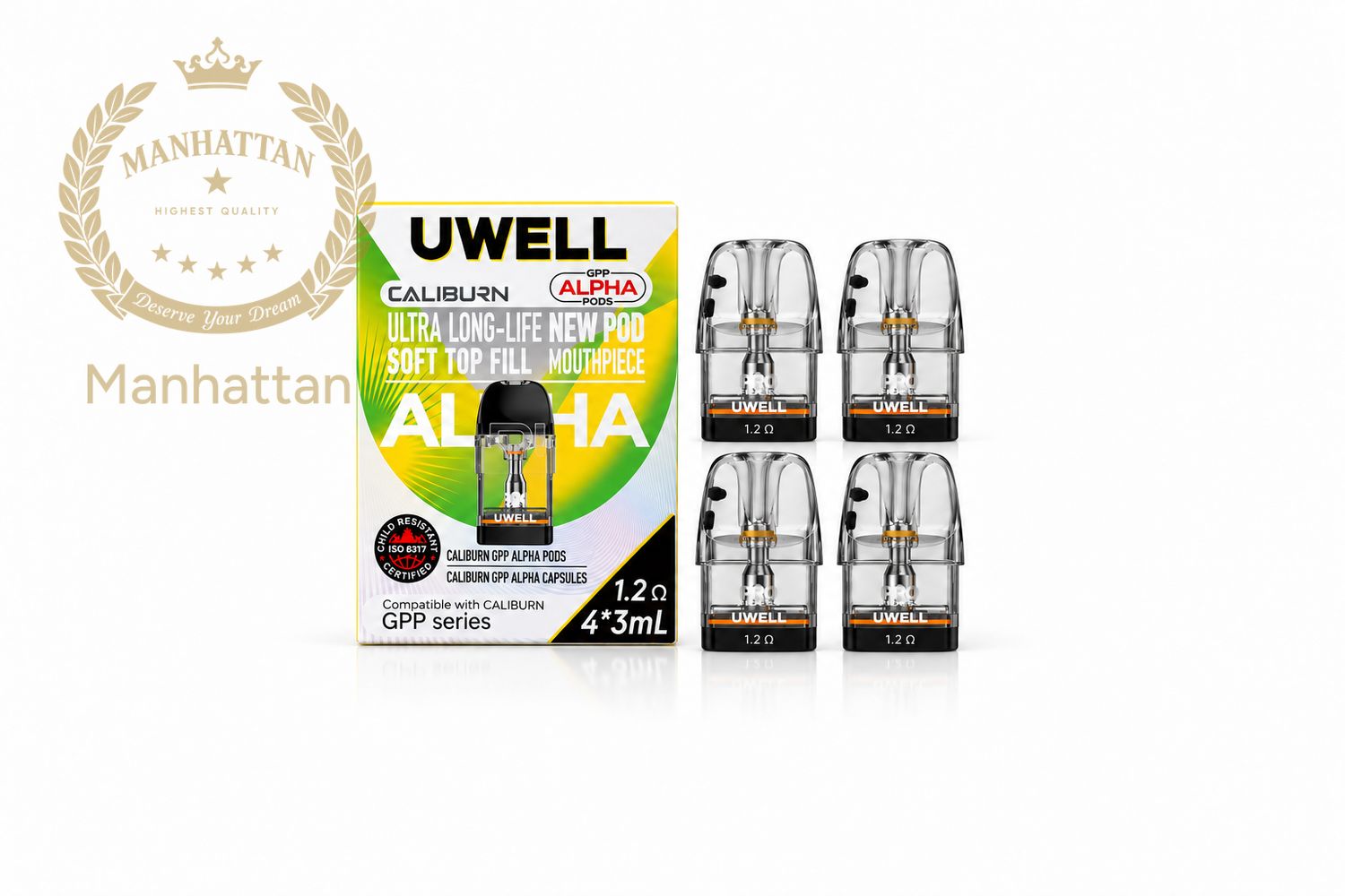 Uwell Caliburn GPP Alpha 1.2 ohm Kartuş/Coil (4 Kartuş) %100 Orijinal