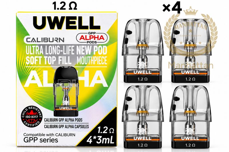 Uwell Caliburn GPP Alpha 1.2 ohm Kartuş/Coil (4 Kartuş) %100 Orijinal