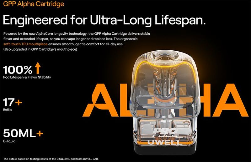 Uwell Caliburn GPP Alpha 0.4 ohm Kartuş/Coil (3 Kartuş) %100 Orijinal