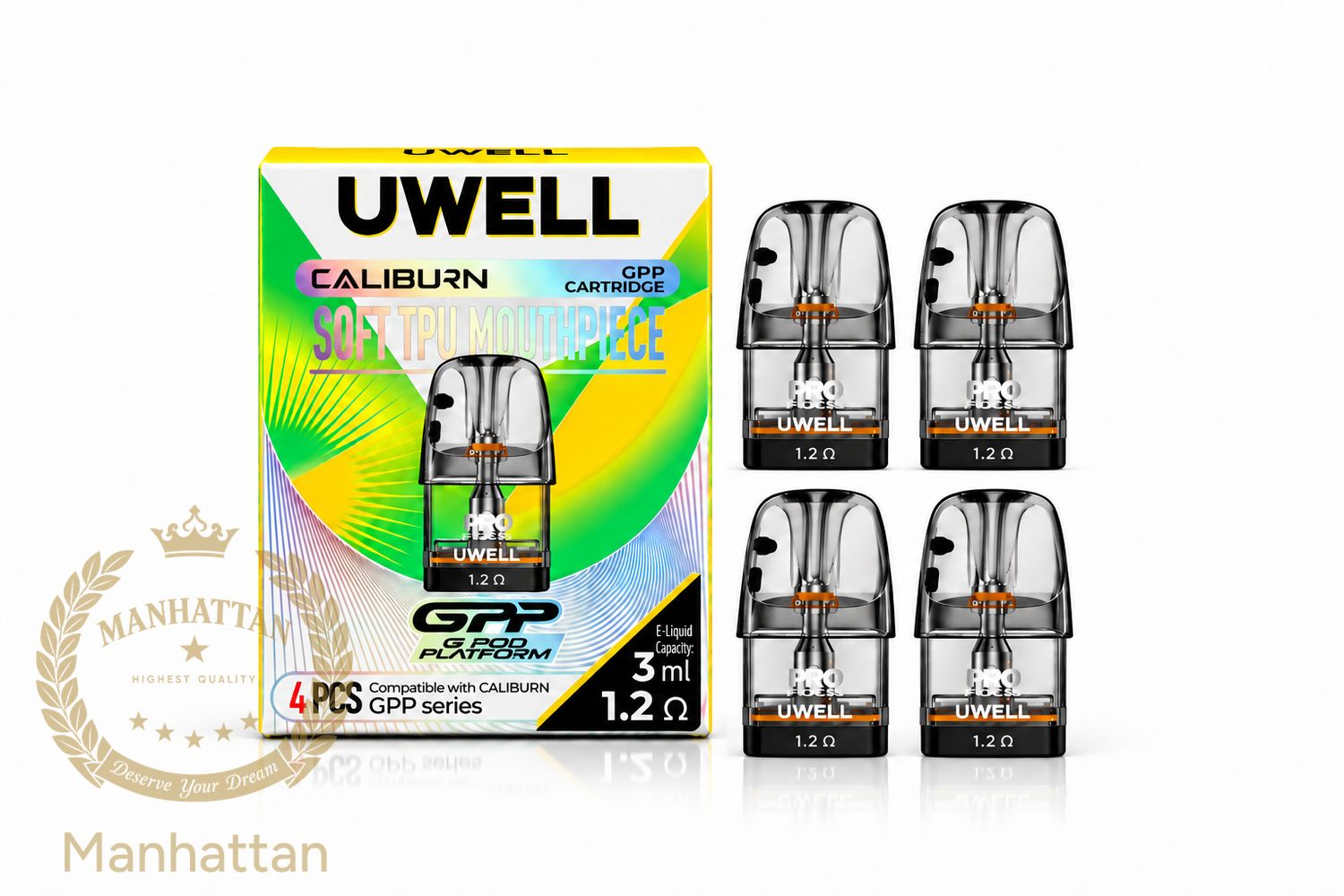 Uwell Caliburn GPP 1.2 ohm Kartuş/Coil (4 Kartuş) %100 Orijinal