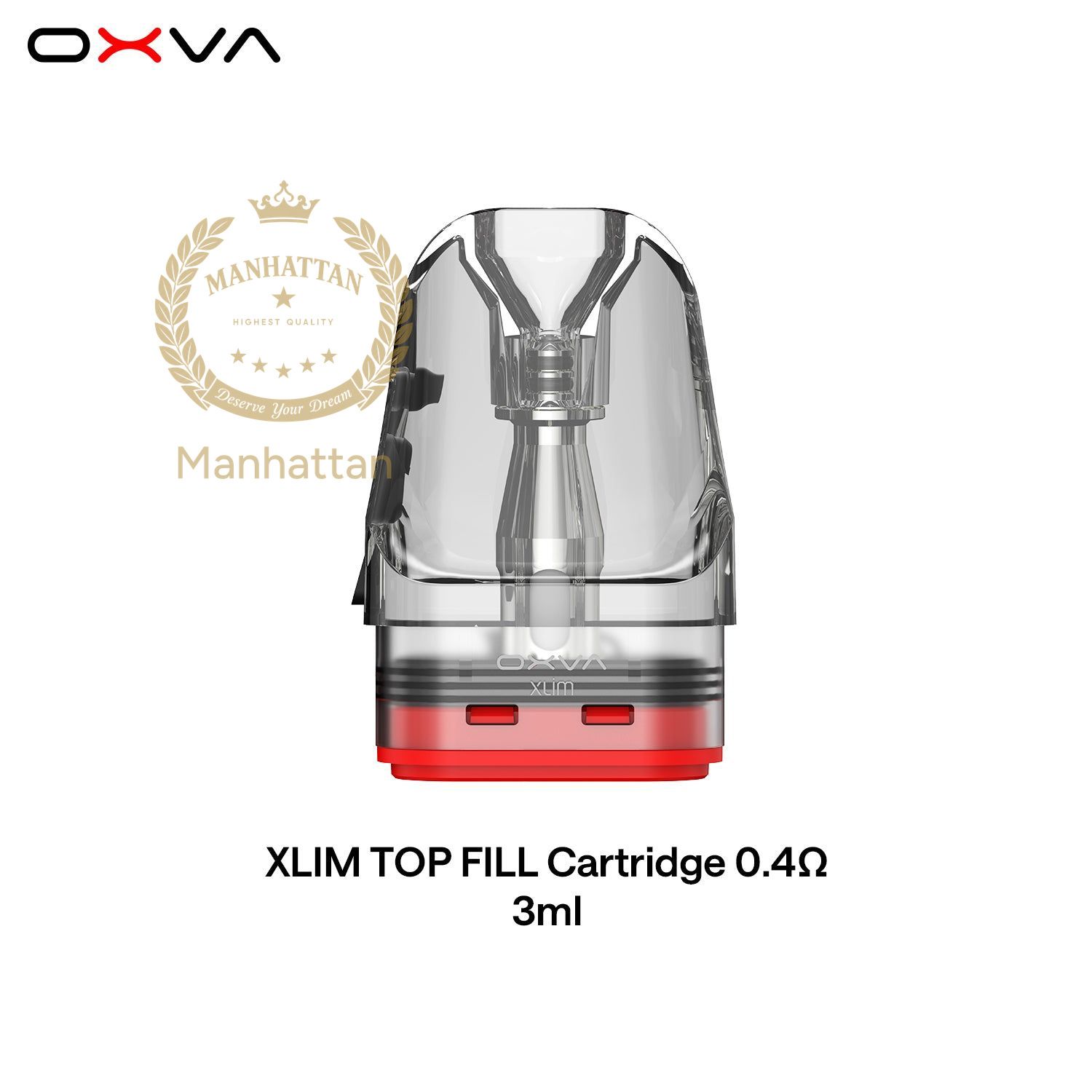 OXVA XLIM V3 Top Fill 0.4 Ohm 3 ml Kartuş (3'lü Paket) resmî üretici görseli