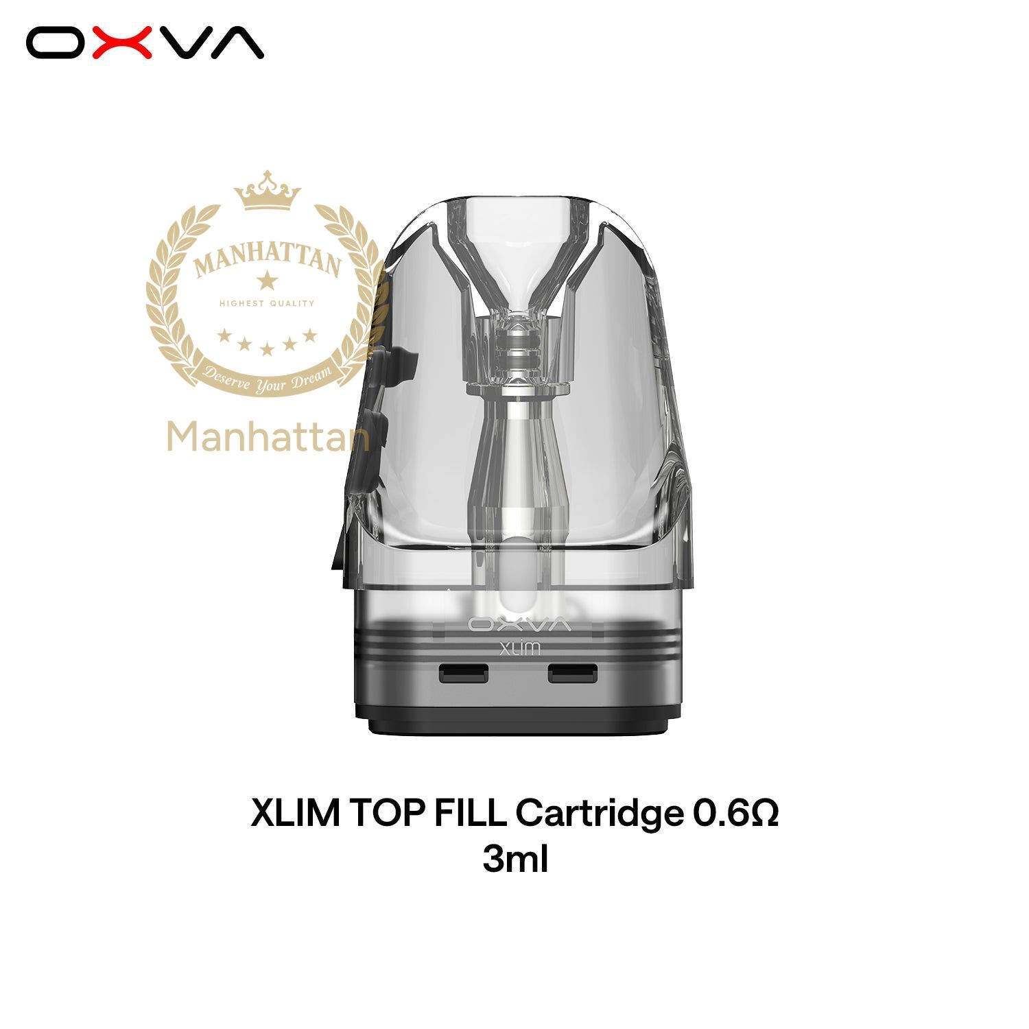 OXVA XLIM V3 Top Fill 0.6 Ohm 3 ml Kartuş (3'lü Paket) resmî üretici görseli