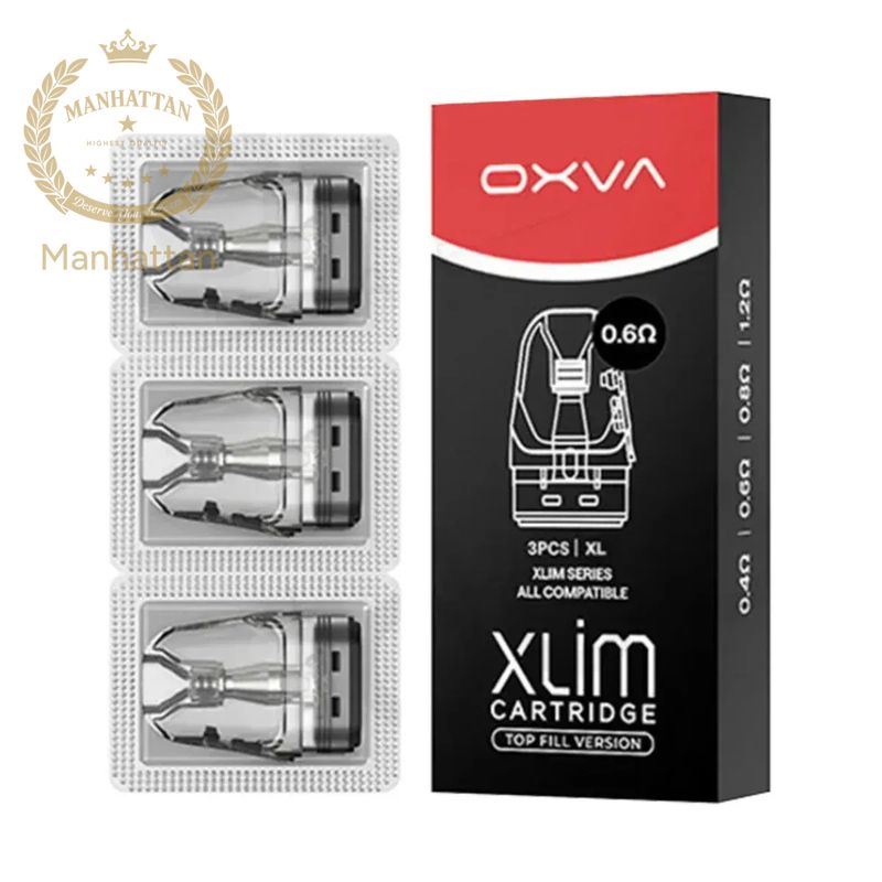 OXVA XLIM V3 Top Fill 0.6 Ohm 3 ml Kartuş (3'lü Paket)