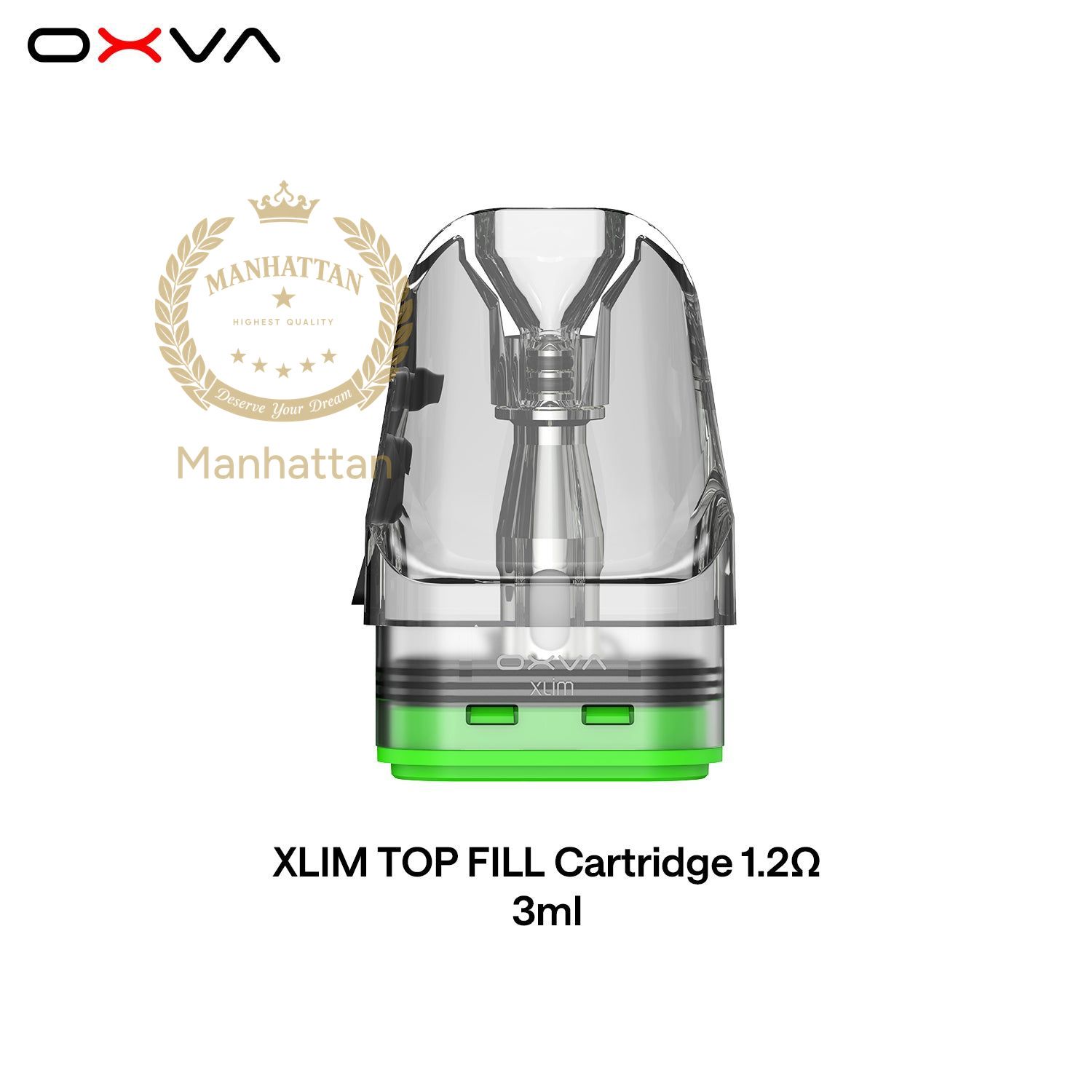 OXVA XLIM V3 Top Fill 1.2 Ohm 3 ml Kartuş (3'lü Paket) resmî üretici görseli